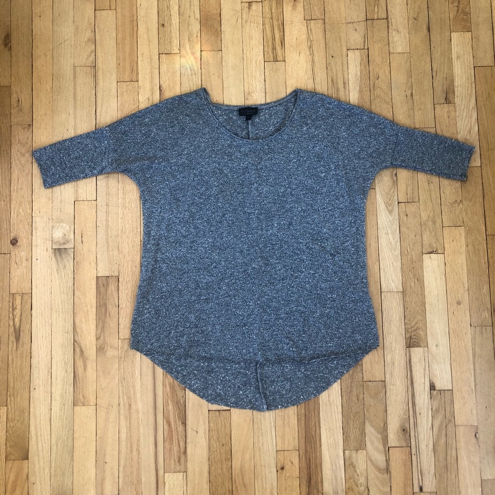Topshop Women’s Gray 3/4 sleeve tunic size 0